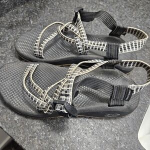 Chaco Black and White Sandals
